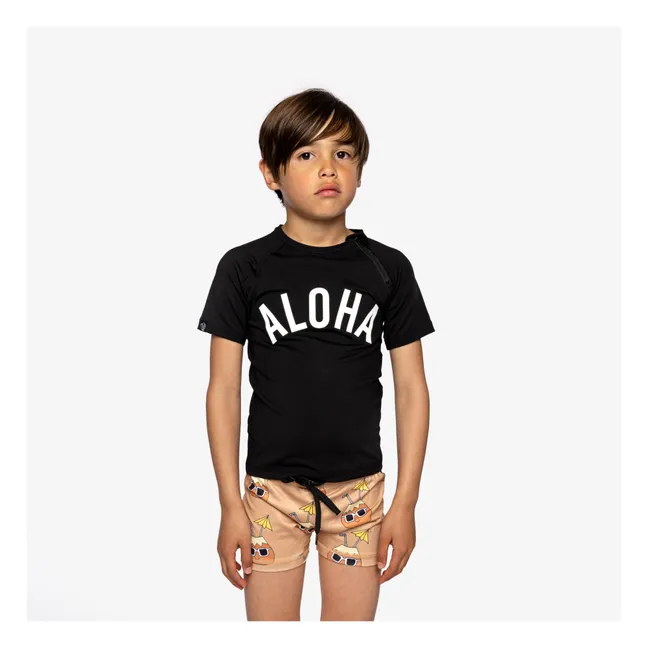 Aloha Anti-UV T-Shirt | Black