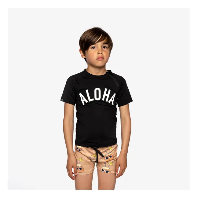 T-Shirt Anti-UV Aloha | Noir