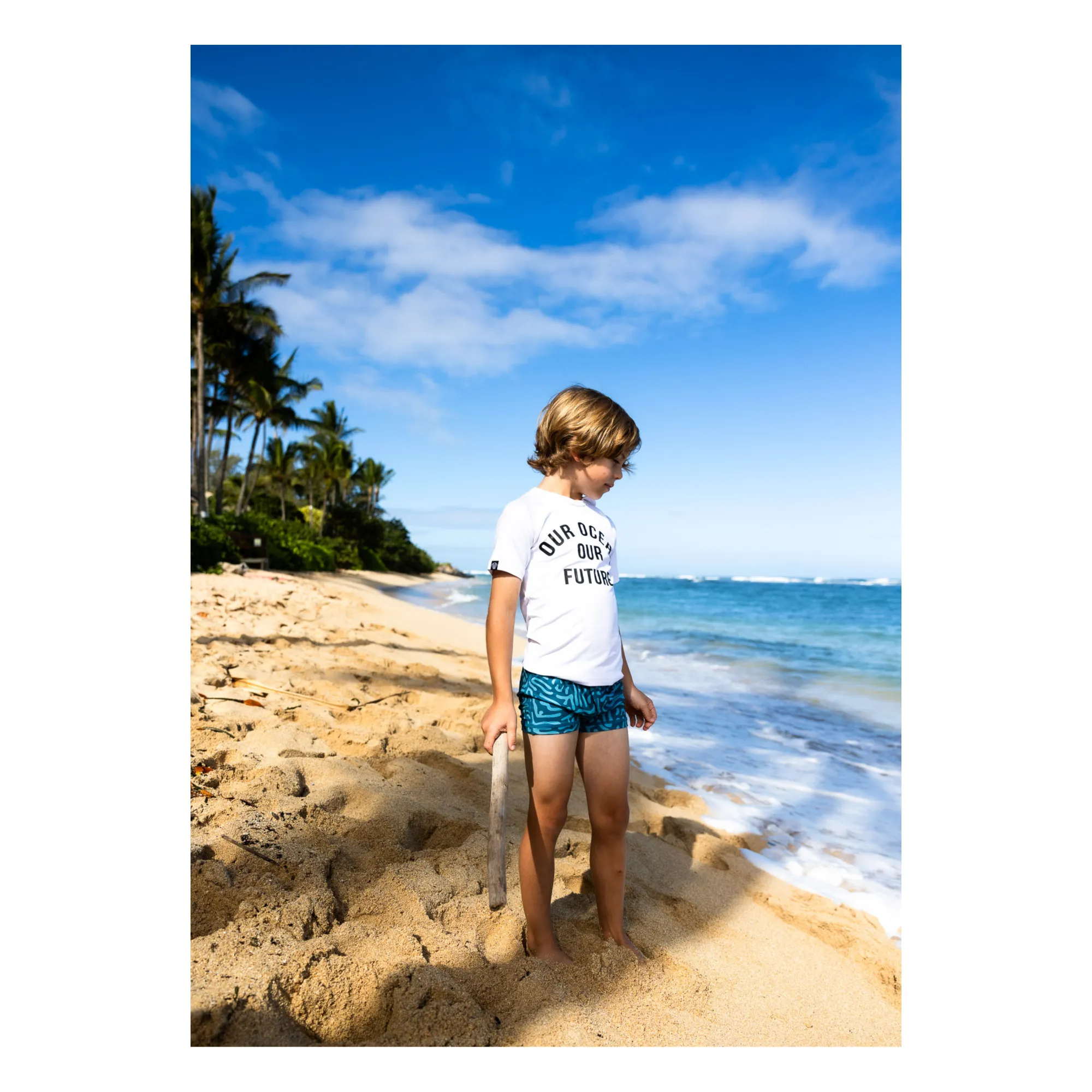 T-Shirt Anti-UV Ocean | Blanc- Image produit n°1