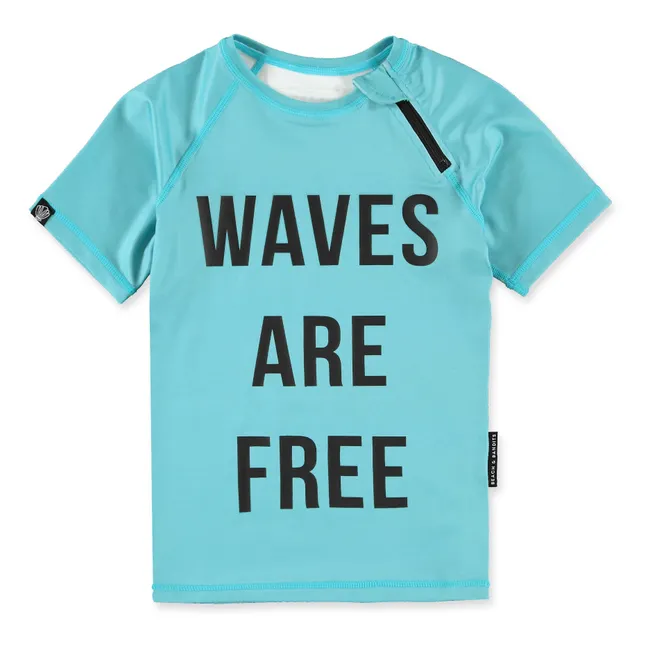 Maglietta Waves Anti-UV | Turquoise