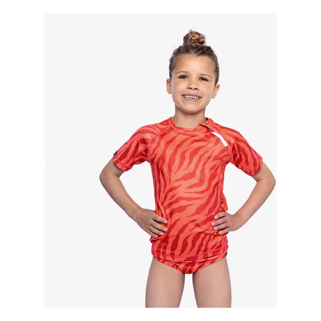 Stripes of Love UV Protection T-Shirt | Red