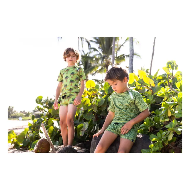 Endless Palms UV Protection T-Shirt | Dark green