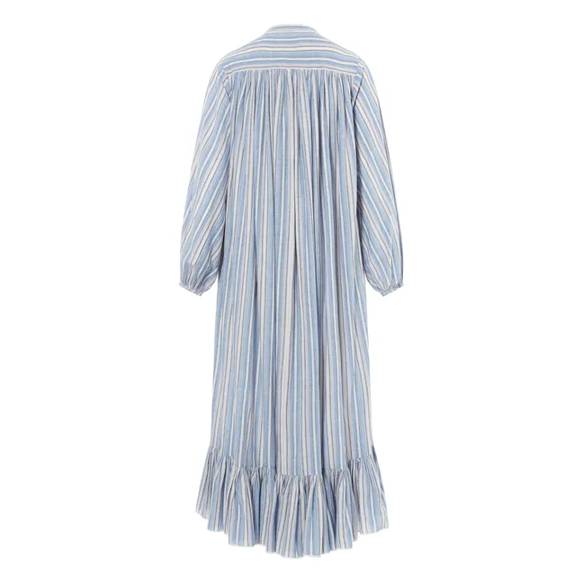 Laurence Bras Blue striped sheer cotton shirt - size S ref.987136