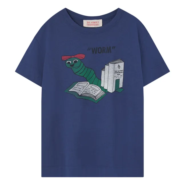 Rooster Worm T-Shirt | Navy blue