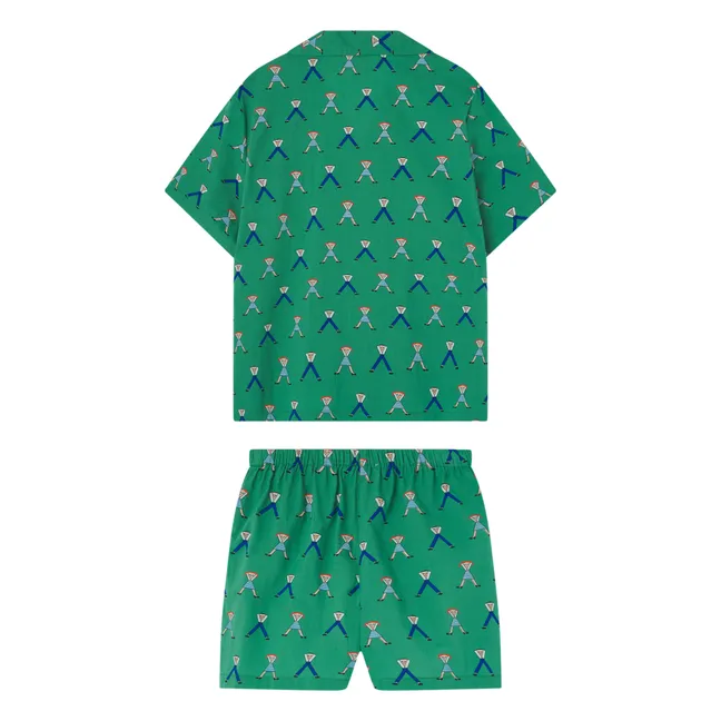 Set camicia e pantaloncini Magpie | Verde