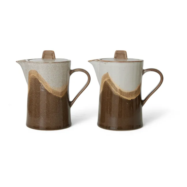 Stoneware teapot | Marron glac