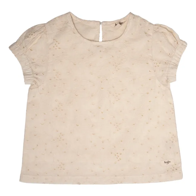 T-Shirt Beau Bestickt | Weiß