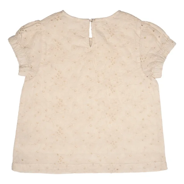 T-Shirt Beau Bestickt | Weiß