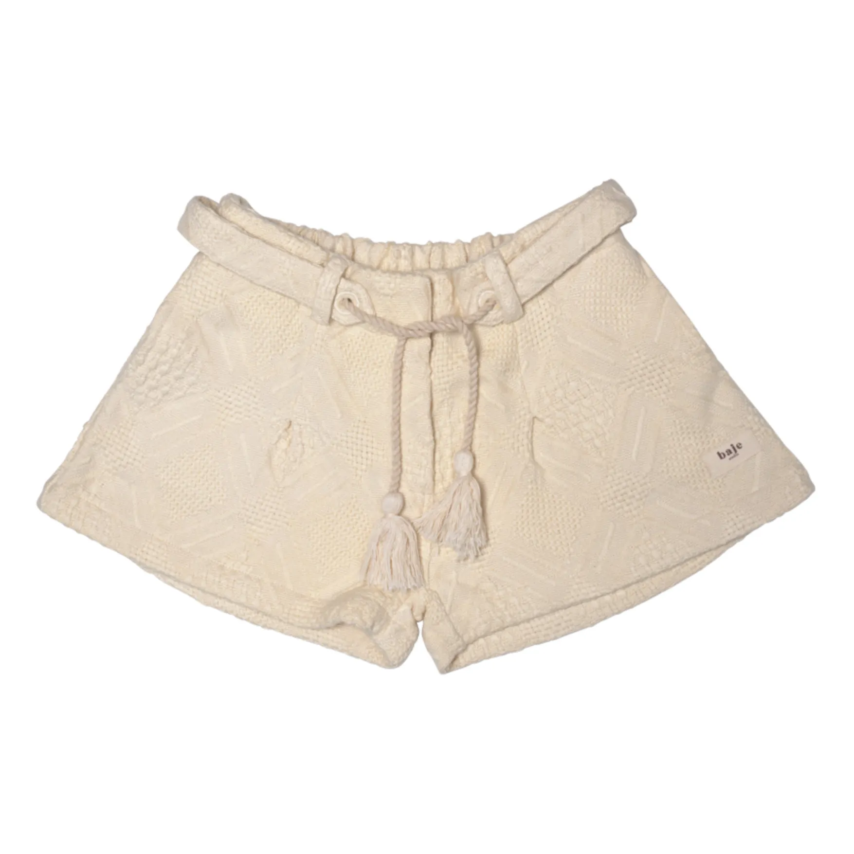 Baje Studio Cream Yula Woven Shorts