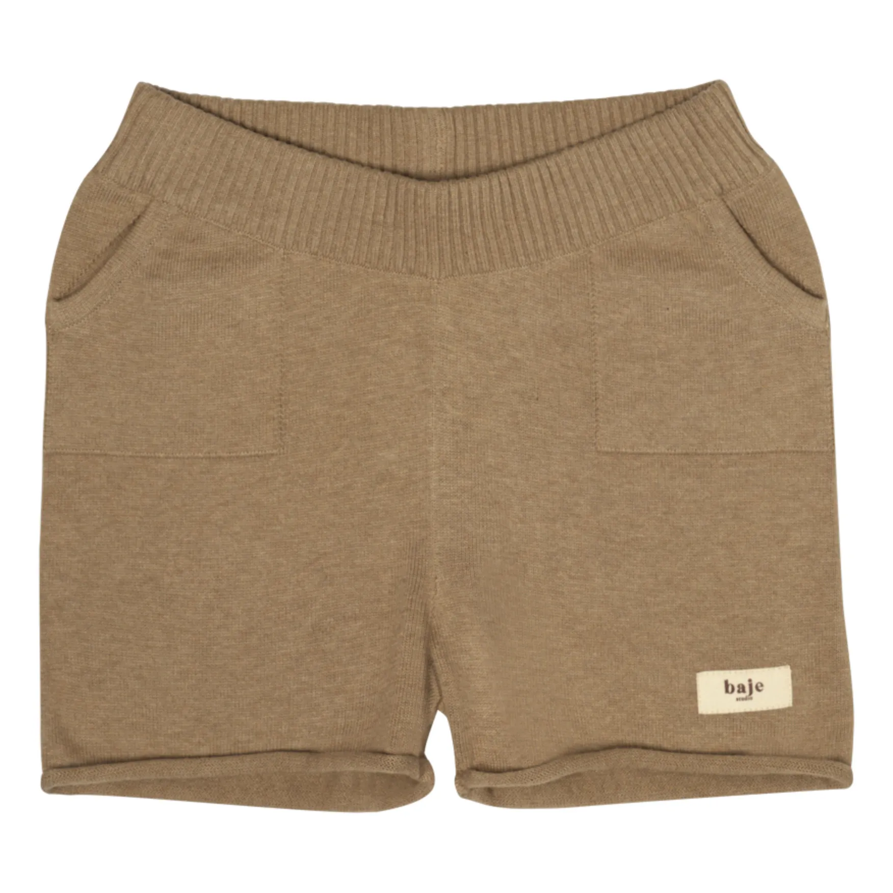 Baje Studio Taupe Brown Bo Cashmere Short