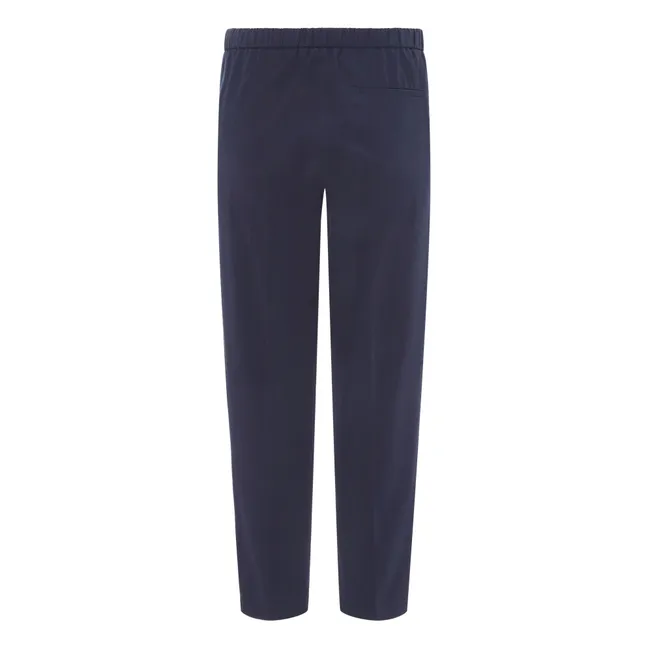 Pantalon Elastiqué Droit | Bleu marine