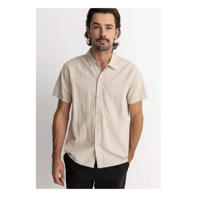 Blusa clásica de lino | Arena