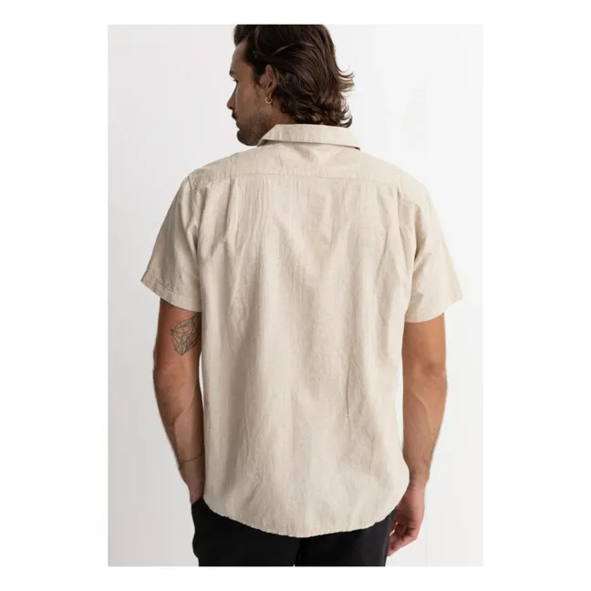 Blusa clásica de lino | Arena