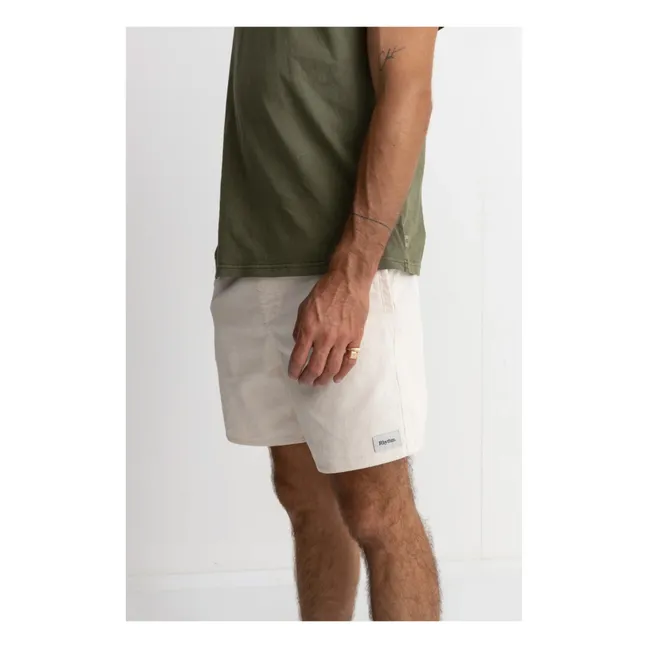 Pantaloncini classici in velluto | Ecru