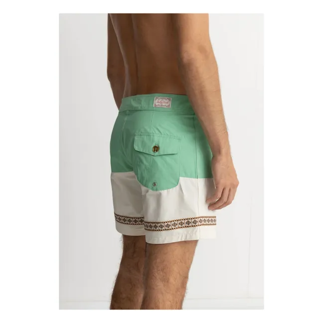 Heritage Splice Swim Shorts | Green