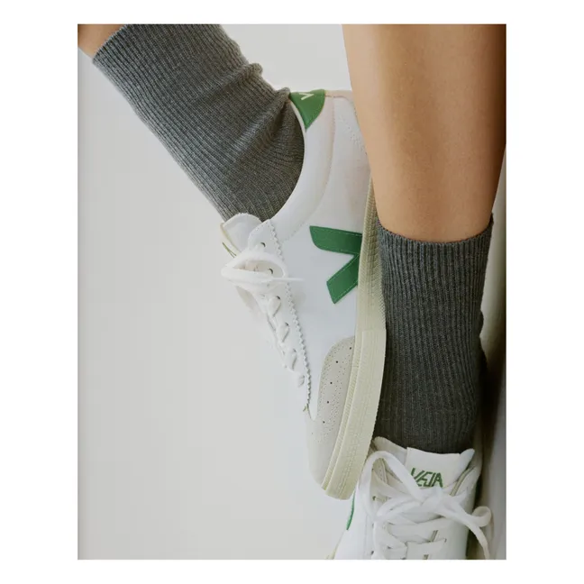 Volley Canvas Sneakers | Emerald green