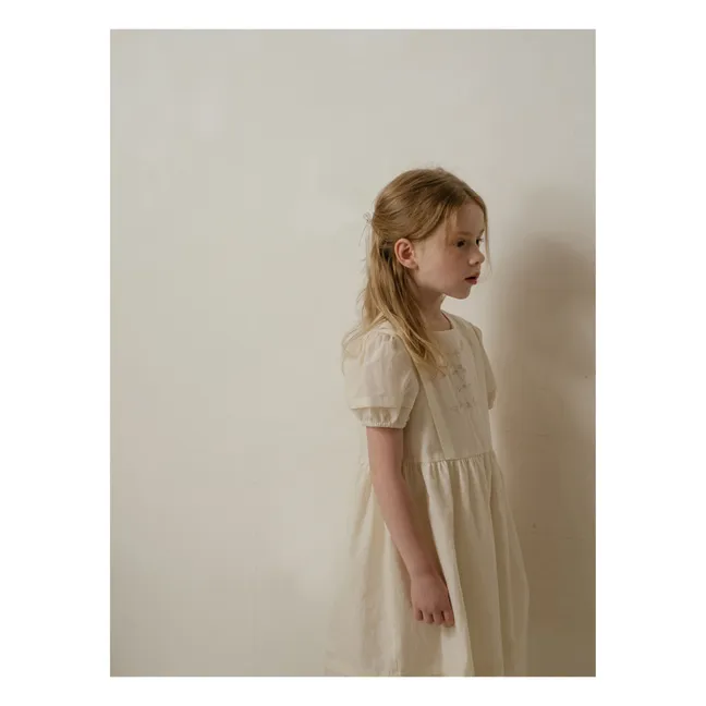 Rora Embroidered Dress | Cream