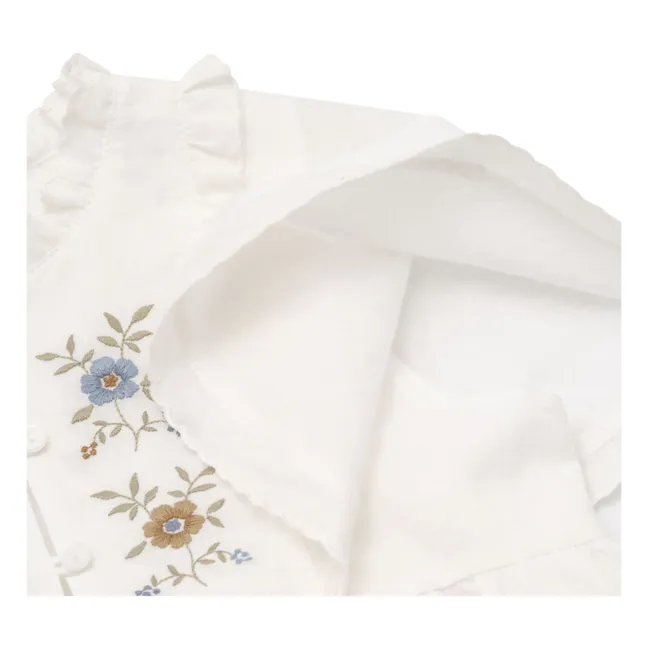 Flossie Embroidered Dress | White