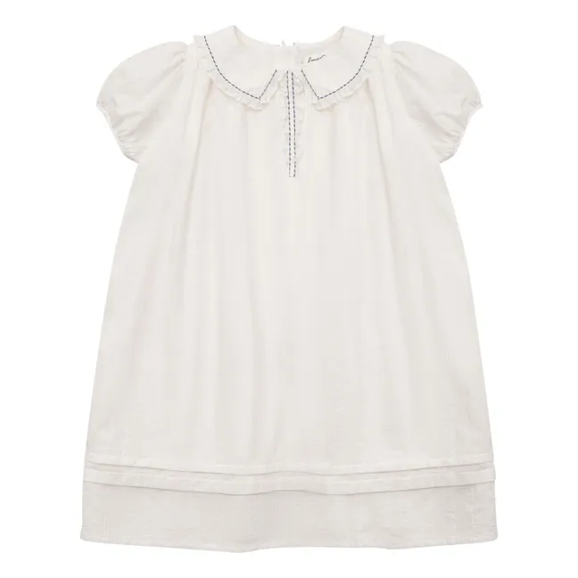 Vestido bordado Uriel | Blanco