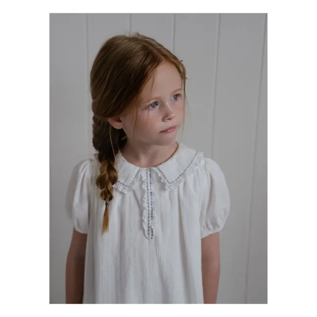Vestido bordado Uriel | Blanco