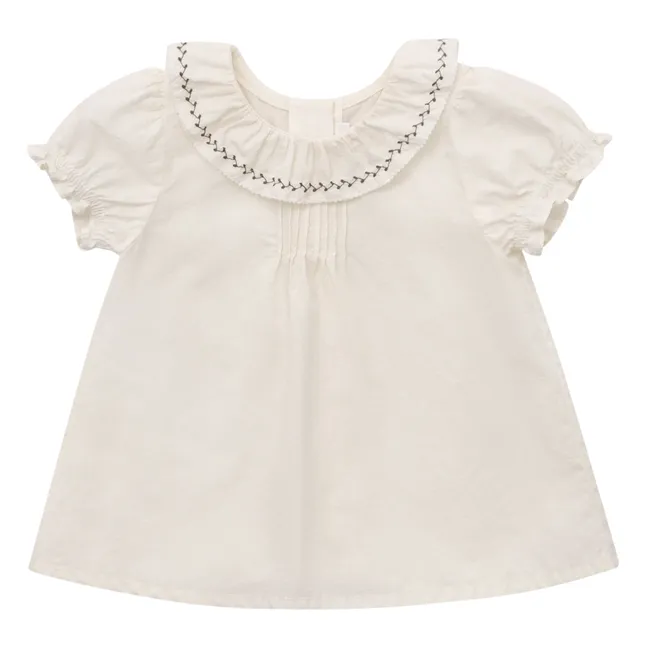 Maila Embroidered Baby Blouse | Cream