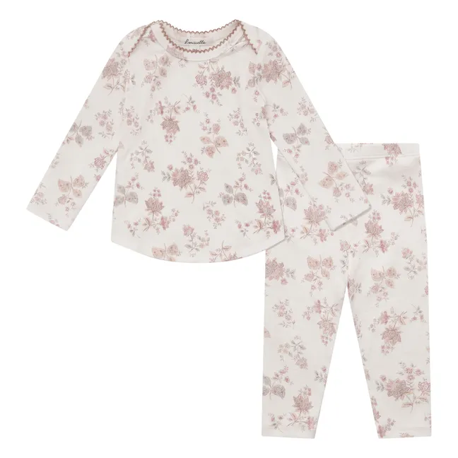 Poenia Floral Baby Pyjamas | Dusty Pink