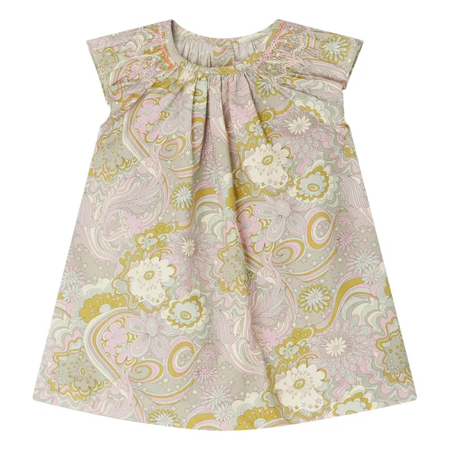 Bonpoint Kids Girls Colorful Floral Liberty Hand Smocked Dress