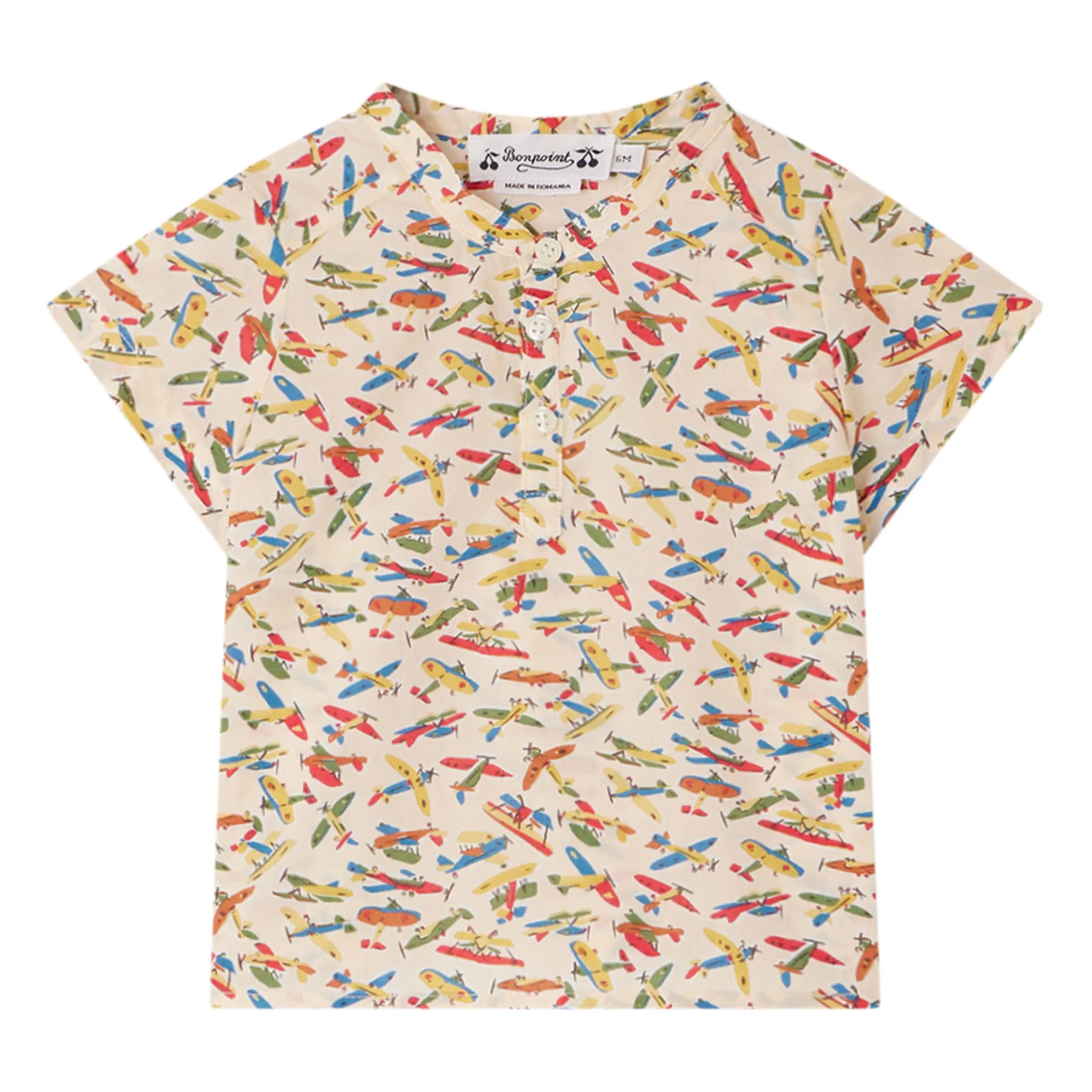 Bonpoint Beige Kurta Cesari Liberty Planes