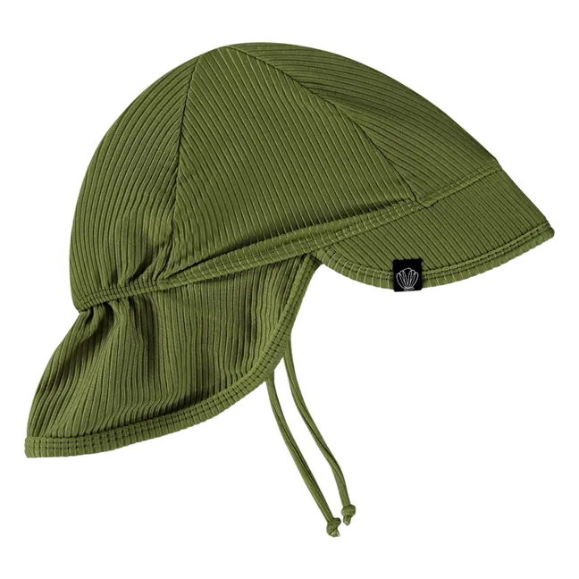 Ribbed UV Protection Hat | Dark green
