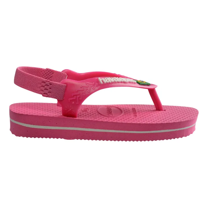 Tongs Baby Brasil Logo | Rose- Image produit n°0
