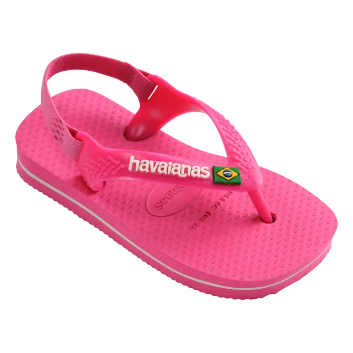 Tongs Baby Brasil Logo | Rose- Image produit n°1