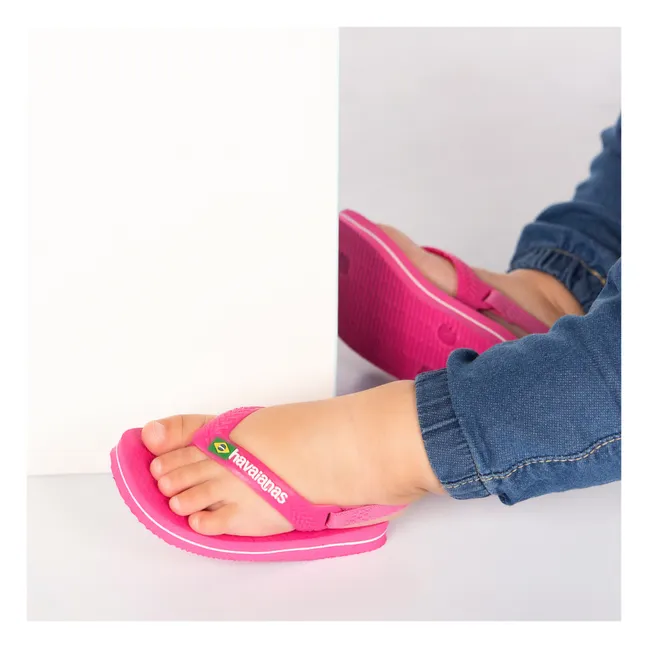 Tongs Baby Brasil Logo | Rose