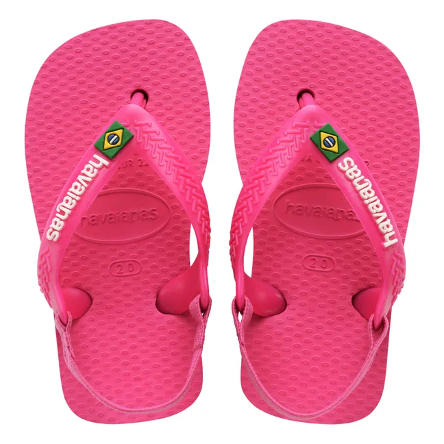 Tongs Baby Brasil Logo | Rose