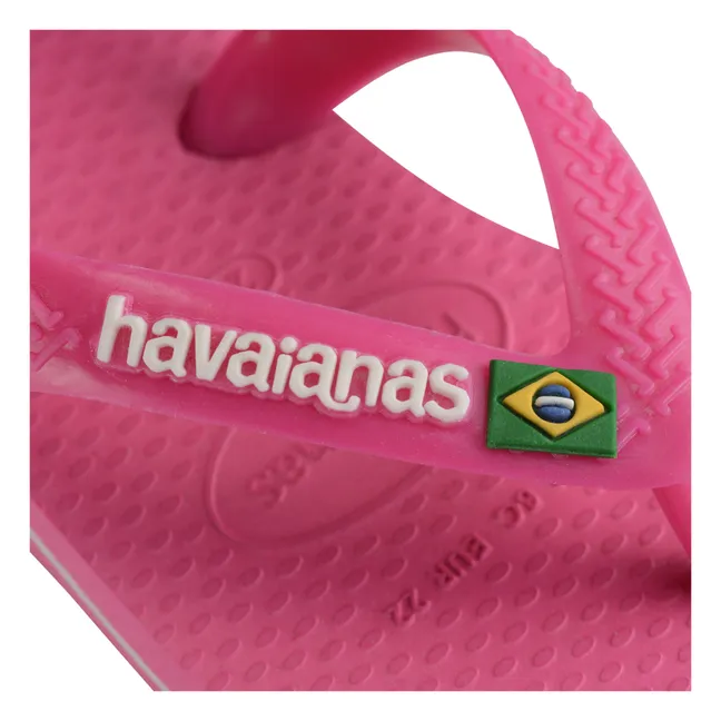 Tongs Baby Brasil Logo | Rose
