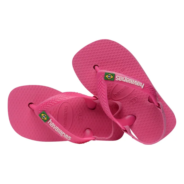 Tongs Baby Brasil Logo | Rose