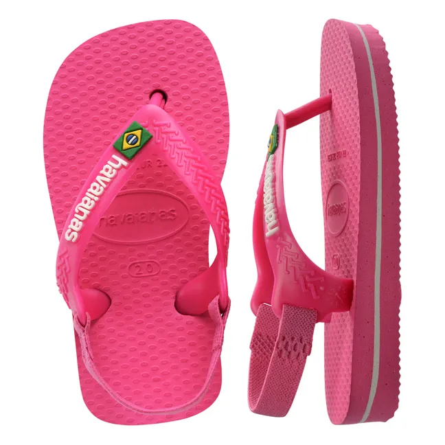 Tongs Baby Brasil Logo | Rose