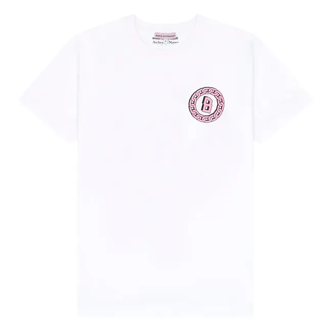 Colaboración Bisous x Atelier de Nîmes - Camiseta ADN | Blanco