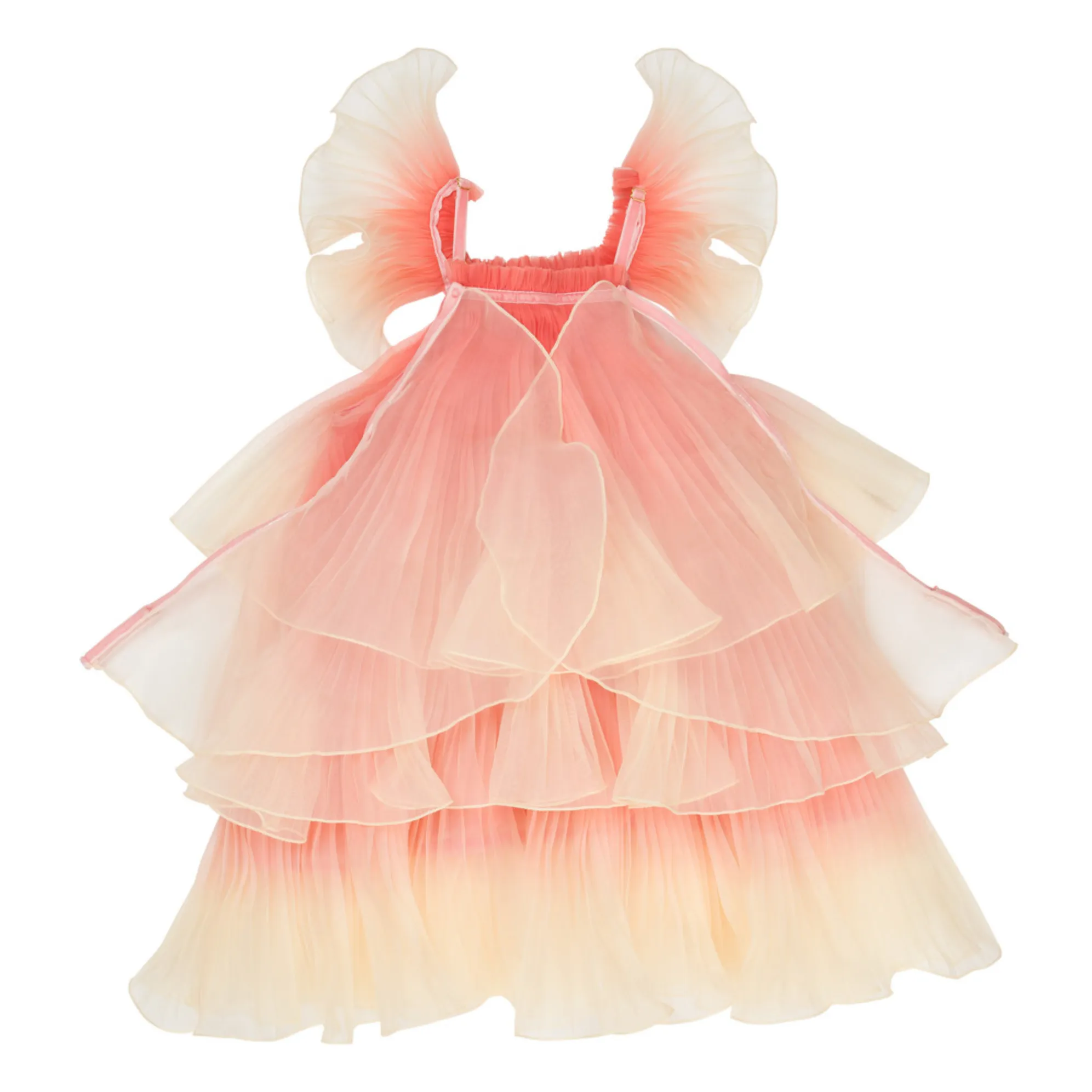 Robe de fée plissée en organza avec sa baguette magique- Image produit n°3