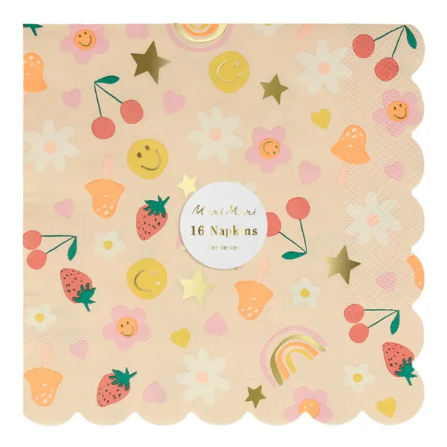 Large Happy Icons napkins - set of 16