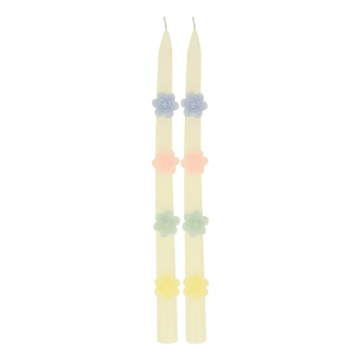 Bougies Fleurs - set de 2 | Pastel- Image produit n°0
