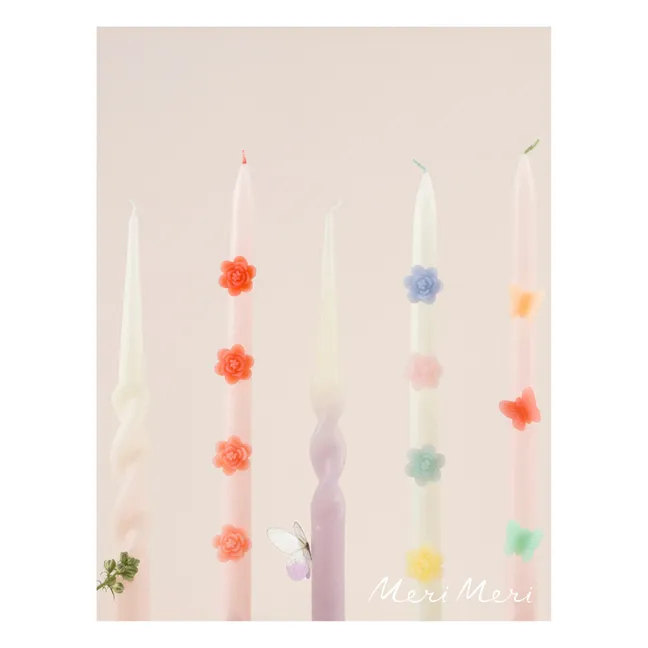 Bougies Fleurs - set de 2 | Pastel
