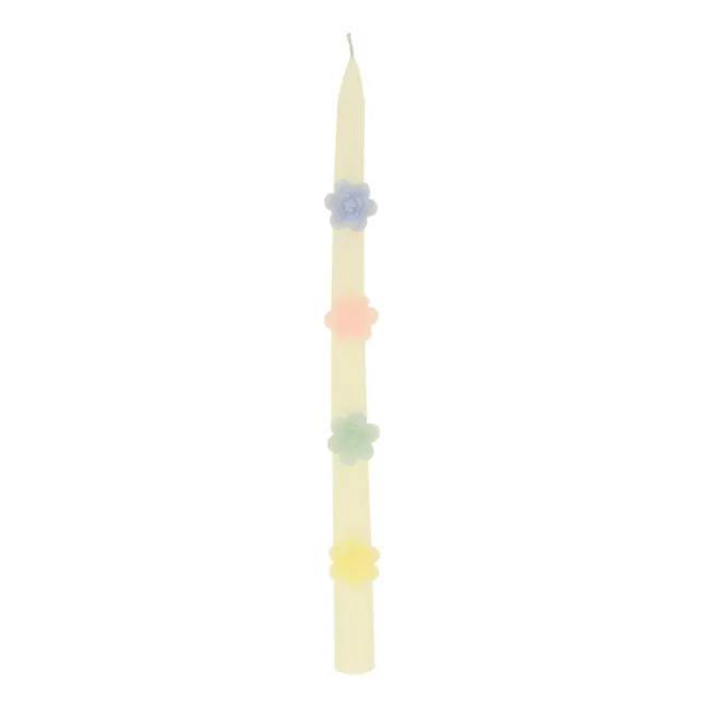 Kerzen Blumen - 2er-Set | Pastell