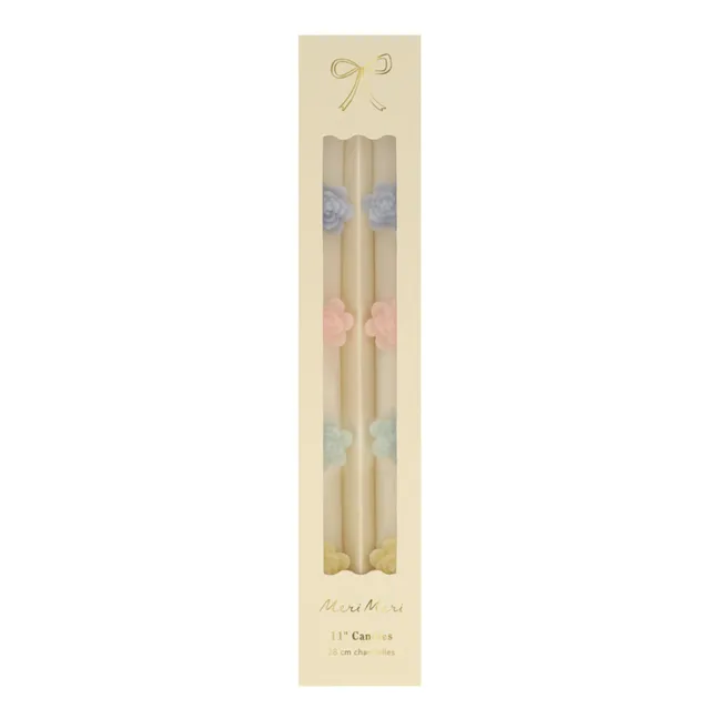 Kerzen Blumen - 2er-Set | Pastell
