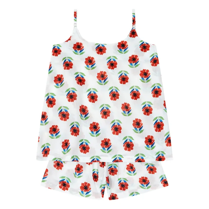 Anémonas de tiras de pijama | Rojo- Imagen del producto n°0
