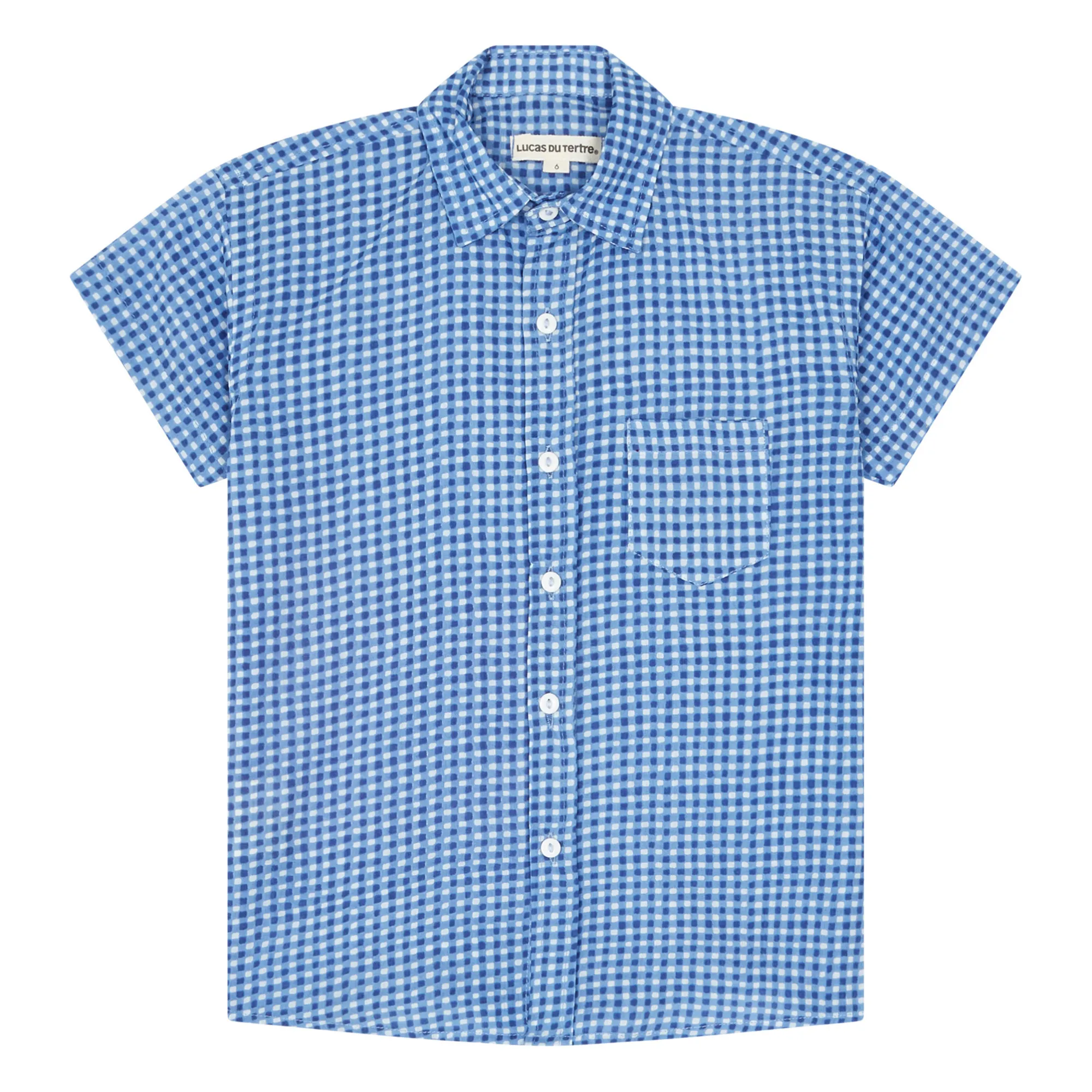 Lucas Du Tertre Light Blue Bobby Vichy Shirt
