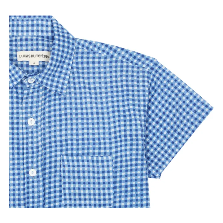 Camisa Bobby Vichy | Azul Cielo- Imagen del producto n°1