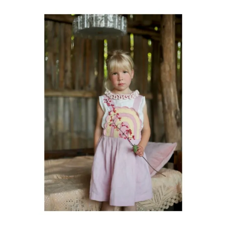 Vestido de lino Jasmine Pinafore | Rosa- Imagen del producto n°1