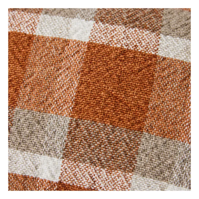 Checkered cushion | Orange