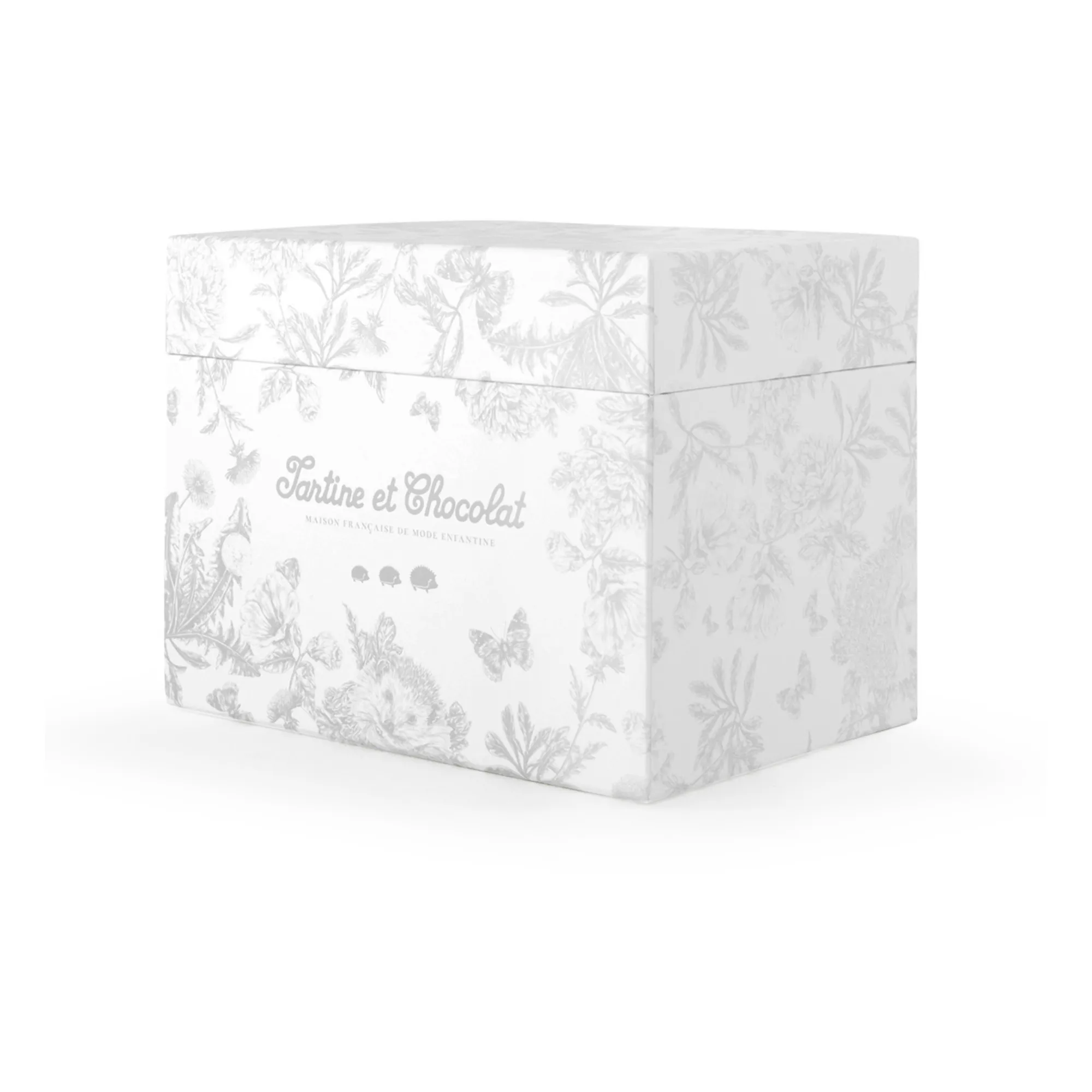 Mobile musical Augustin le lapin Toile de Jouy | Gris clair- Image produit n°3