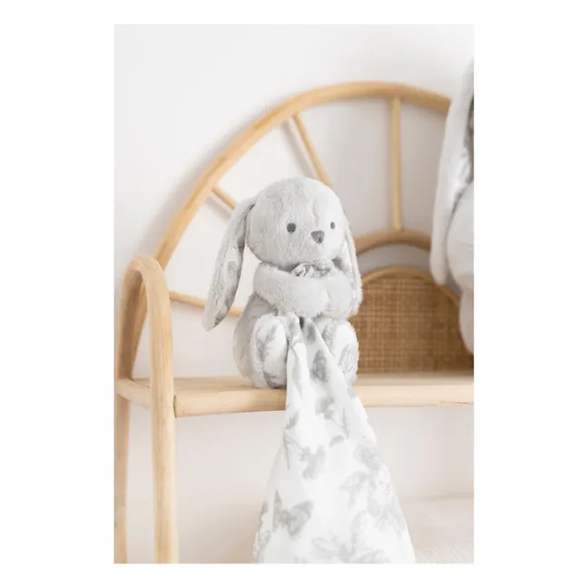 Augustin the rabbit Toile de Jouy cuddly diaper | Light grey